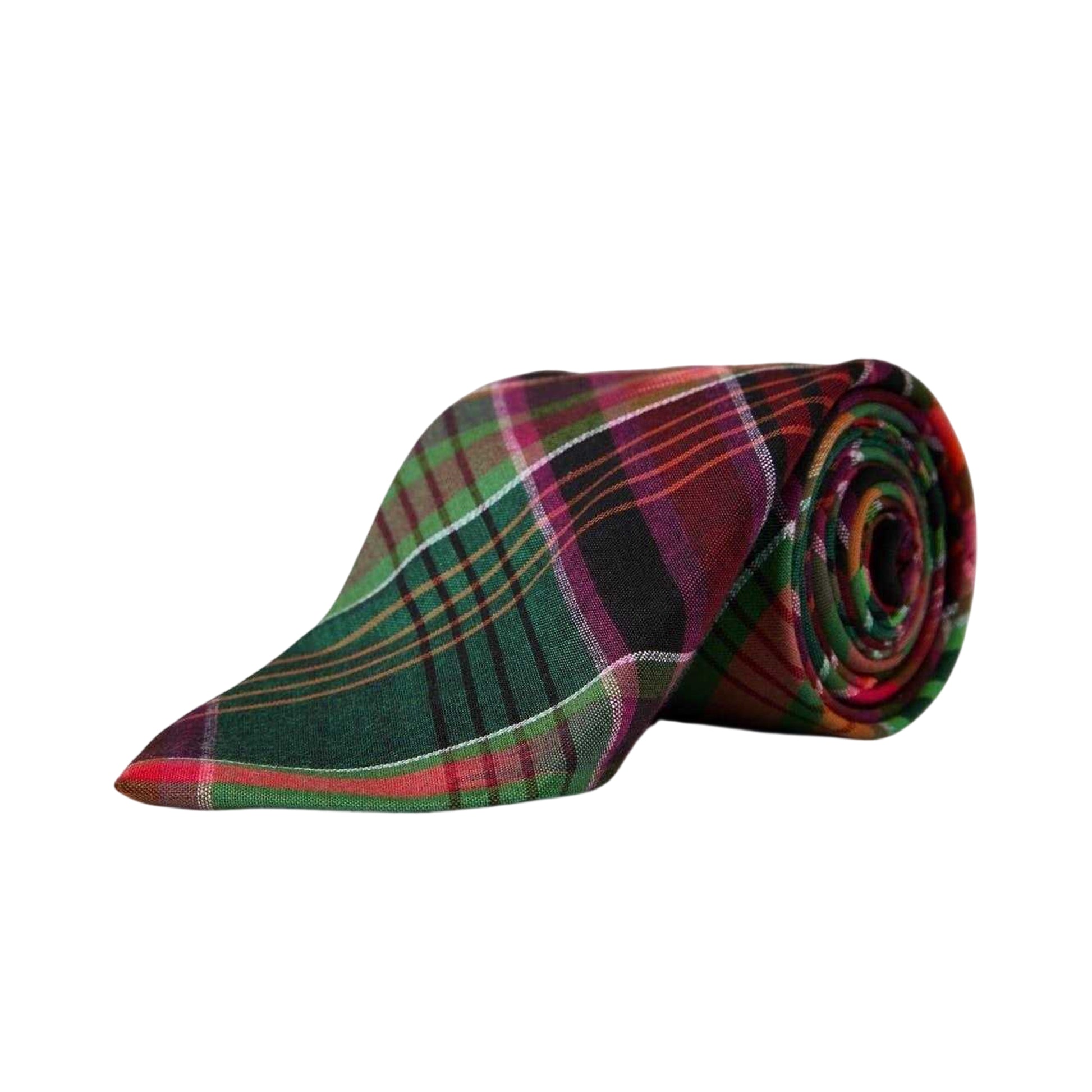 Multicoloured - Back - Ralph Lauren Checked Cotton Tie