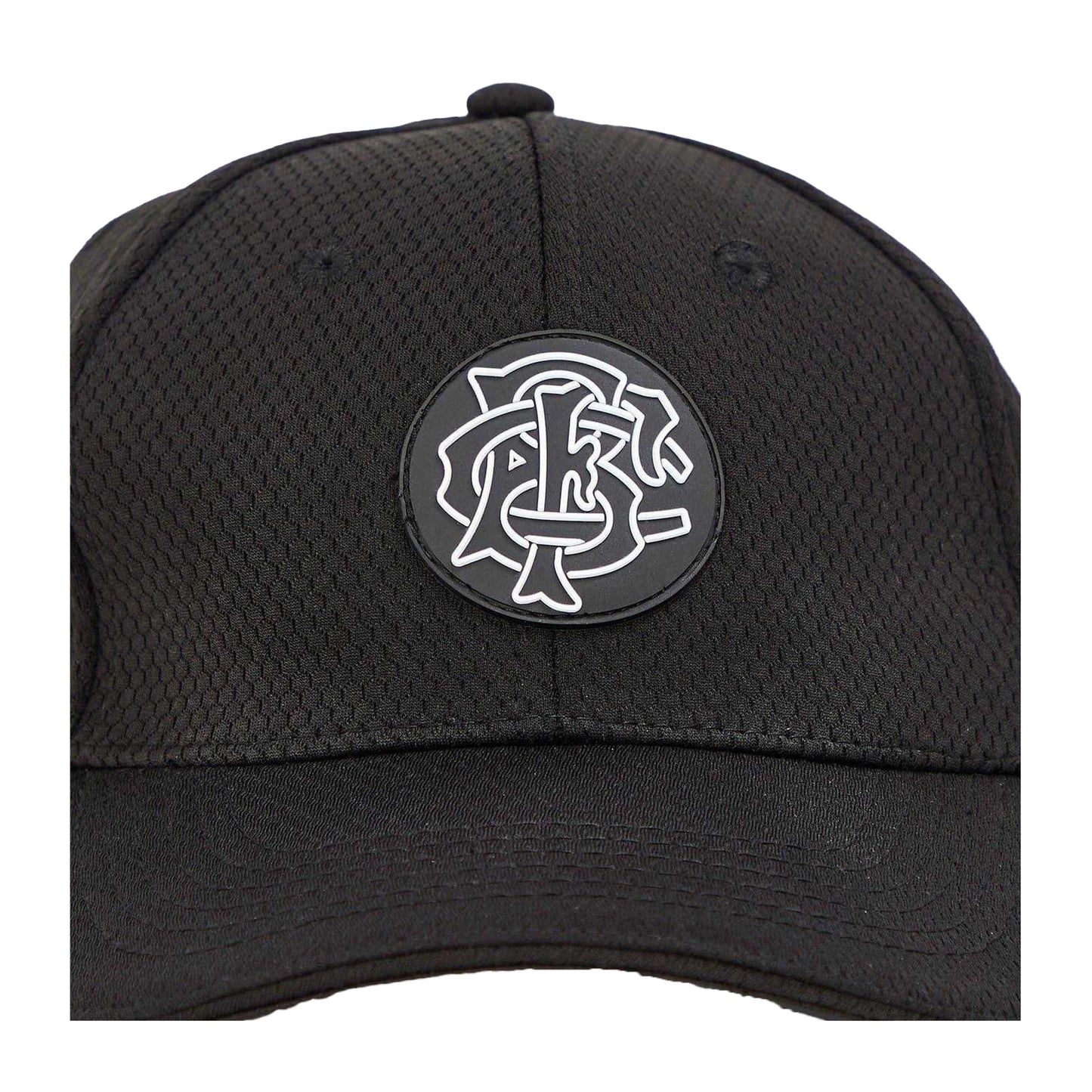 Black - Side - Macron Mens Barbarians Logo Baseball Cap