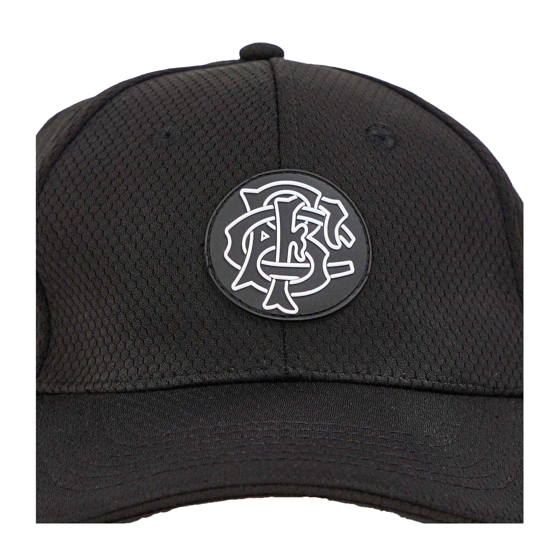 Black - Side - Macron Mens Barbarians Logo Baseball Cap