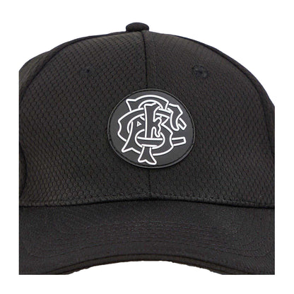 Black - Side - Macron Mens Barbarians Logo Baseball Cap