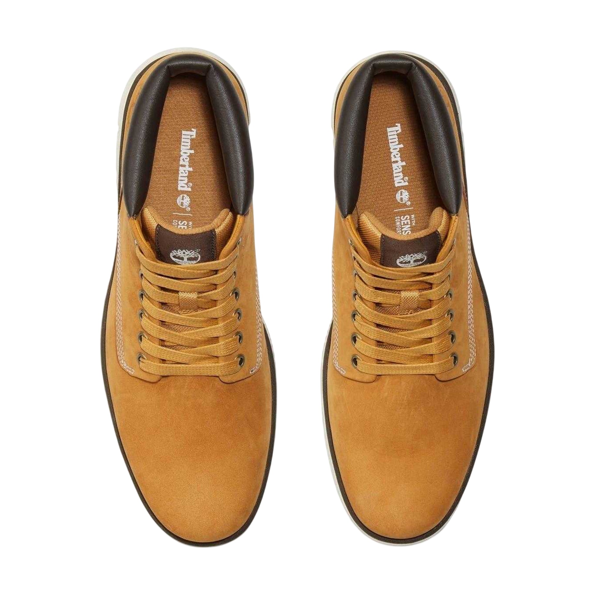 Wheat - Side - Timberland Mens Bradstreet Leather Mid Cut Chukka Boots