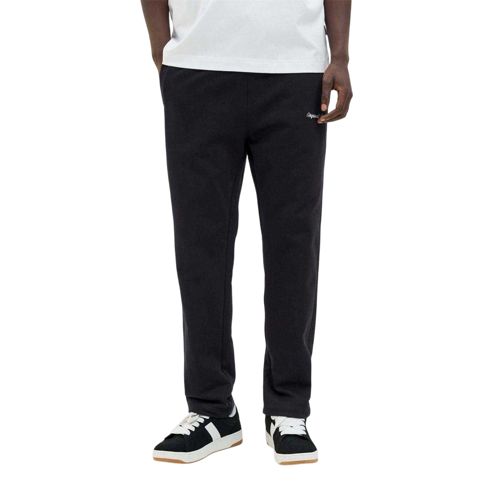 Black - Side - Jack And Jones Mens Relaxed Fit Joggers