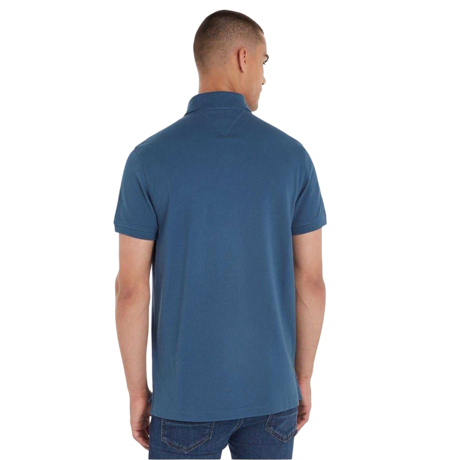 Aegean Sea - Back - Tommy Hilfiger Mens 1985 Embroidered Logo Polo Shirt