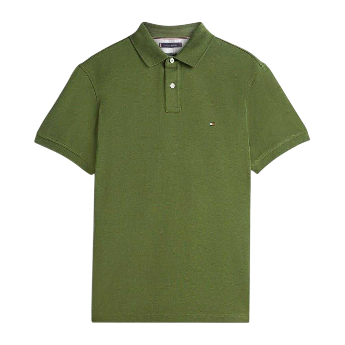 Pine - Front - Tommy Hilfiger Mens 1985 Embroidered Logo Polo Shirt