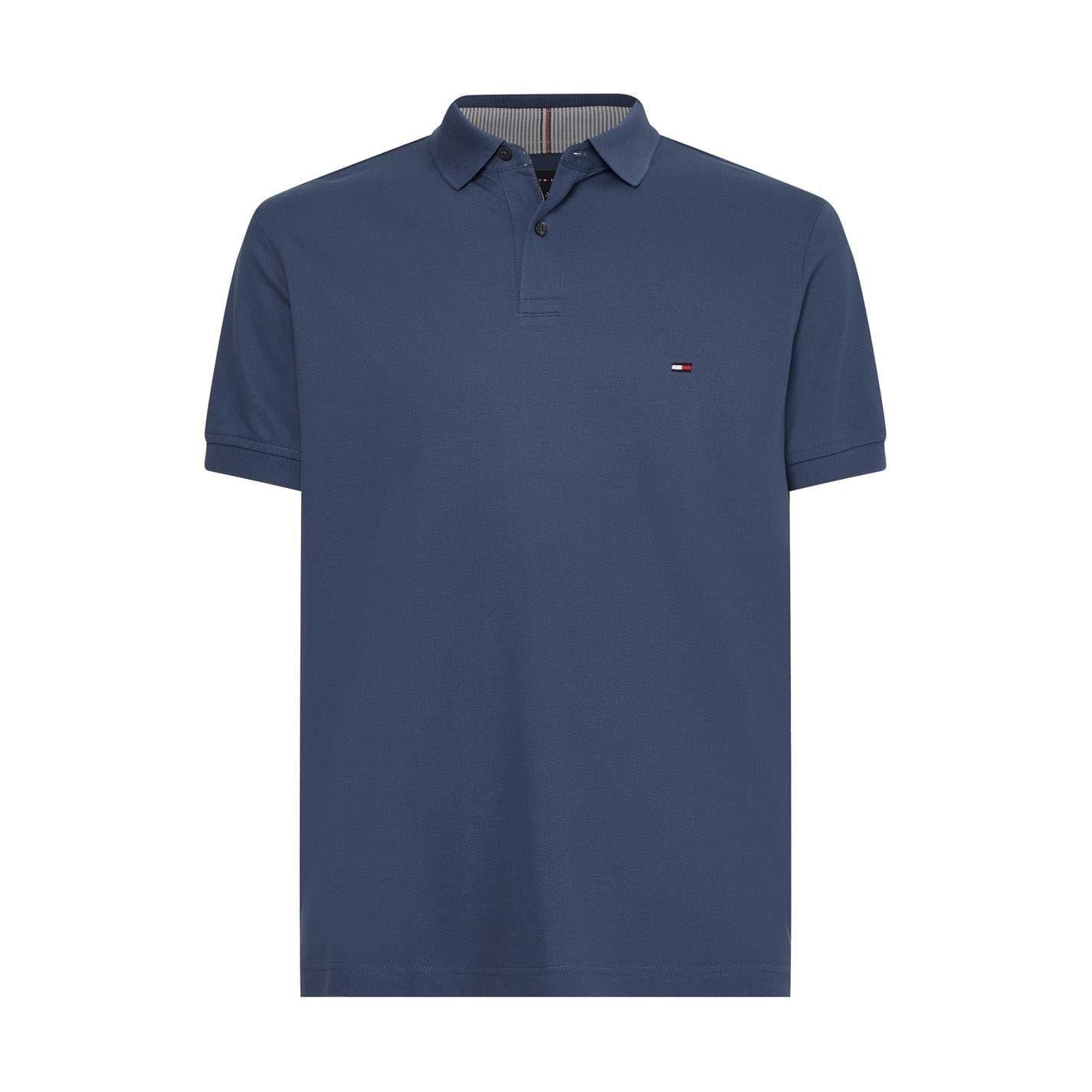 Indigo - Front - Tommy Hilfiger Mens 1985 Embroidered Logo Polo Shirt