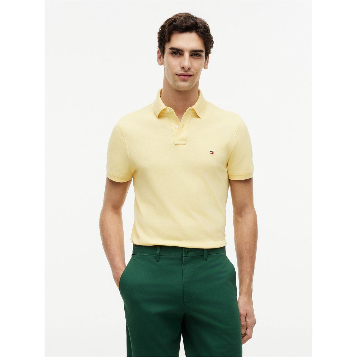 Citronella - Back - Tommy Hilfiger Mens 1985 Embroidered Logo Polo Shirt