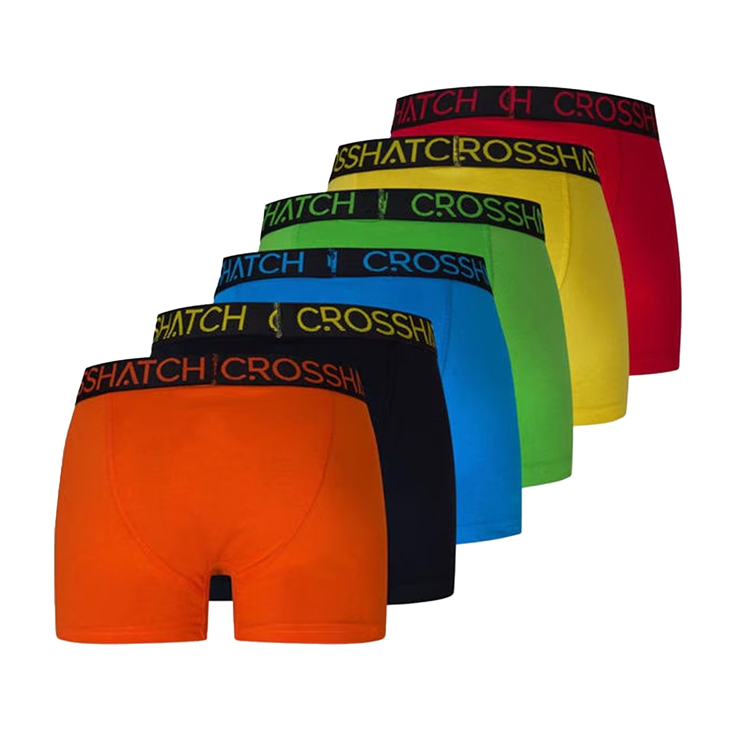Multicoloured - Back - Crosshatch Mens Fresh Boxer Briefs (Pack of 12)