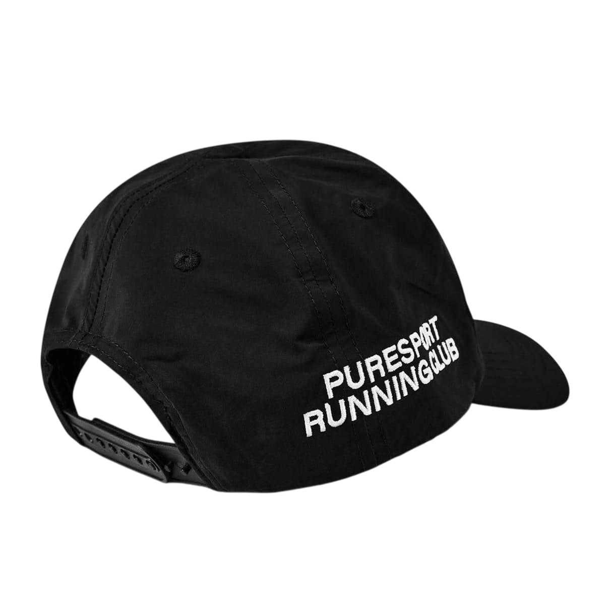 Black - Back - Puresport Club Logo Running Snapback Cap