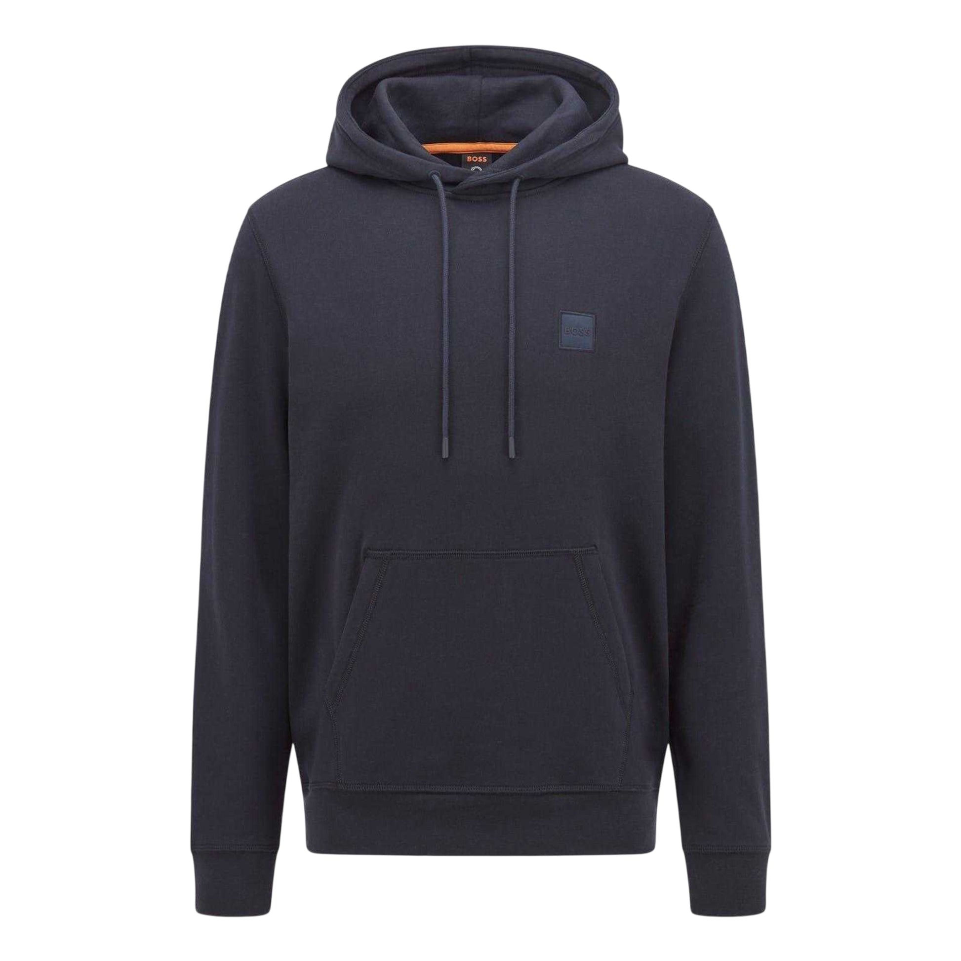 Navy - Front - Boss Mens Wetalk Pullover Hoodie
