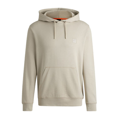 Light Beige - Front - Boss Mens Wetalk Pullover Hoodie