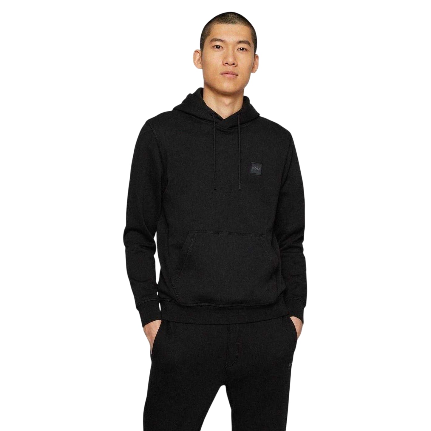 Black - Side - Boss Mens Wetalk Pullover Hoodie