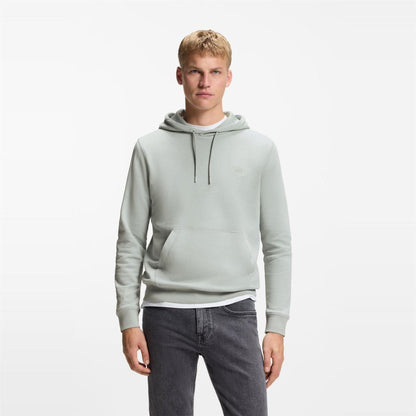 Silver - Back - Boss Mens Wetalk Pullover Hoodie