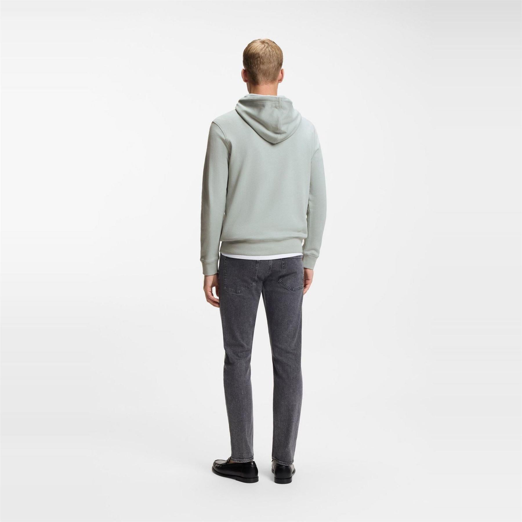 Silver - Side - Boss Mens Wetalk Pullover Hoodie