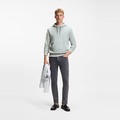 Silver - Pack Shot - Boss Mens Wetalk Pullover Hoodie
