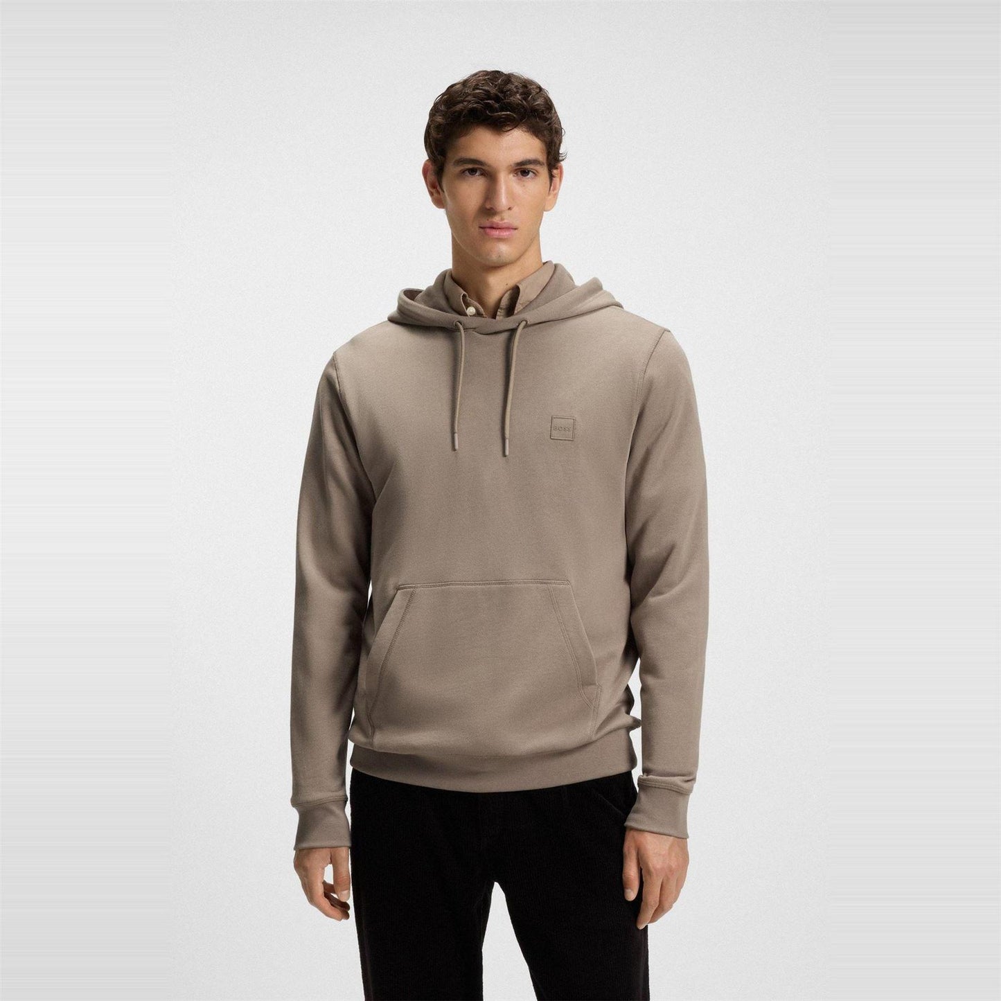 Brown - Back - Boss Mens Wetalk Pullover Hoodie