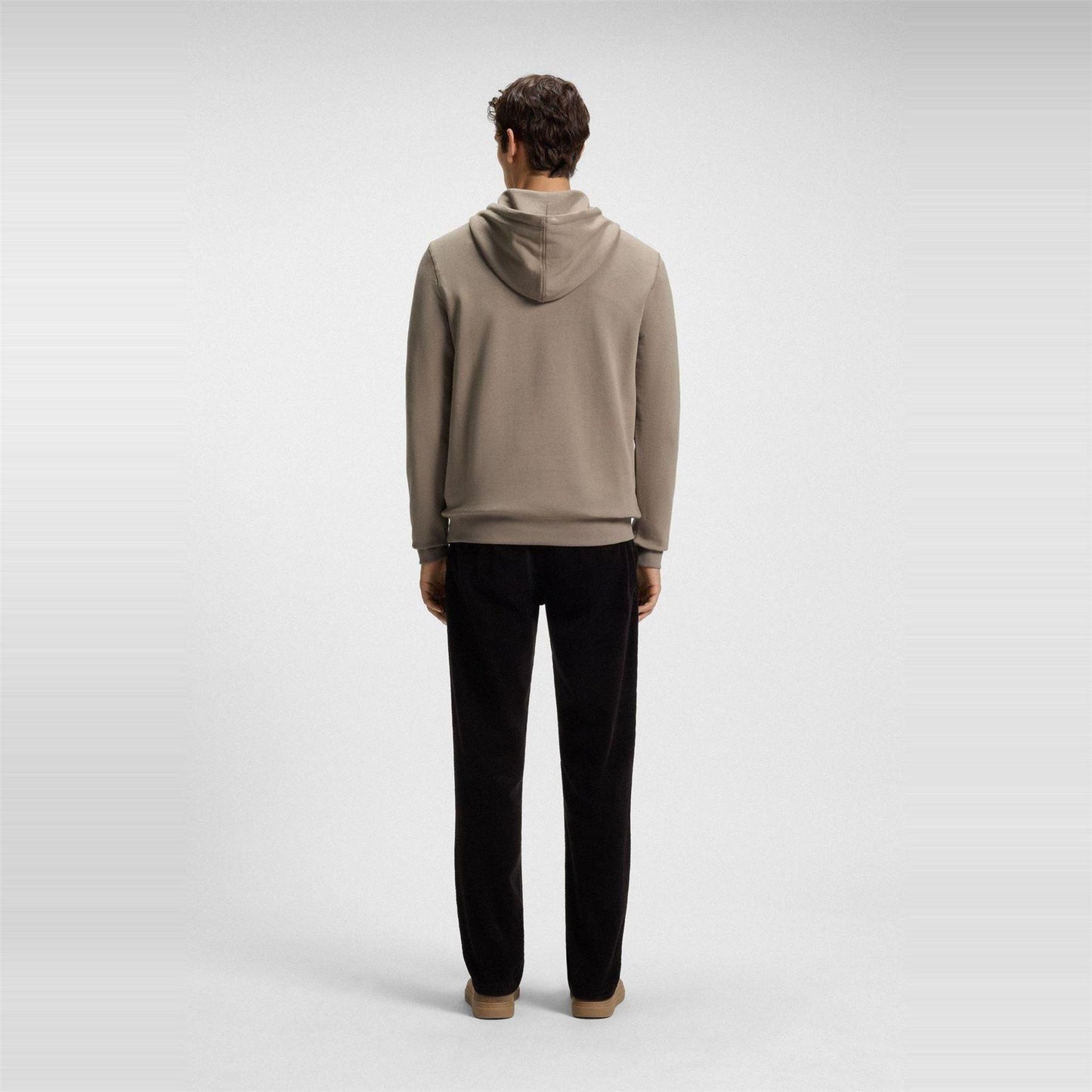 Brown - Side - Boss Mens Wetalk Pullover Hoodie