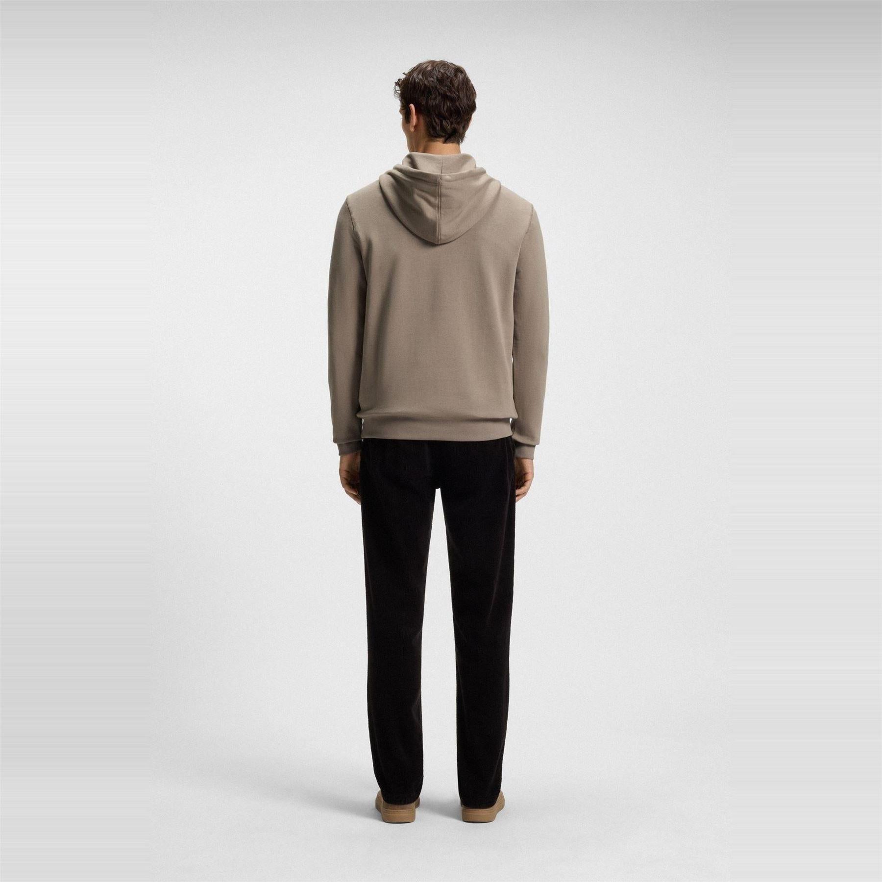 Brown - Side - Boss Mens Wetalk Pullover Hoodie