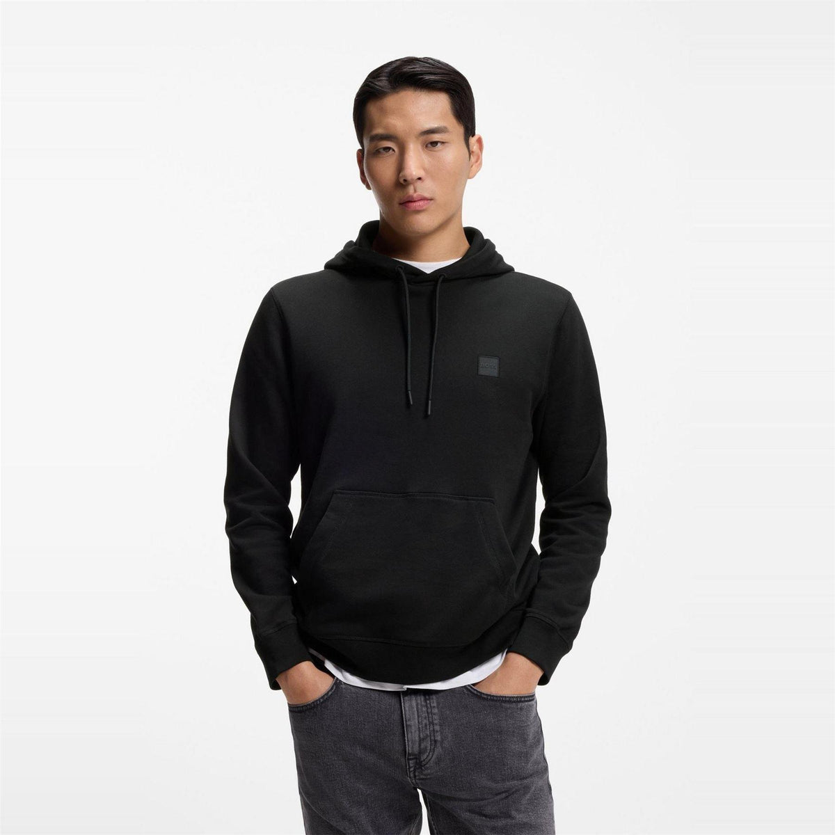Jet Black - Back - Boss Mens Wetalk Pullover Hoodie