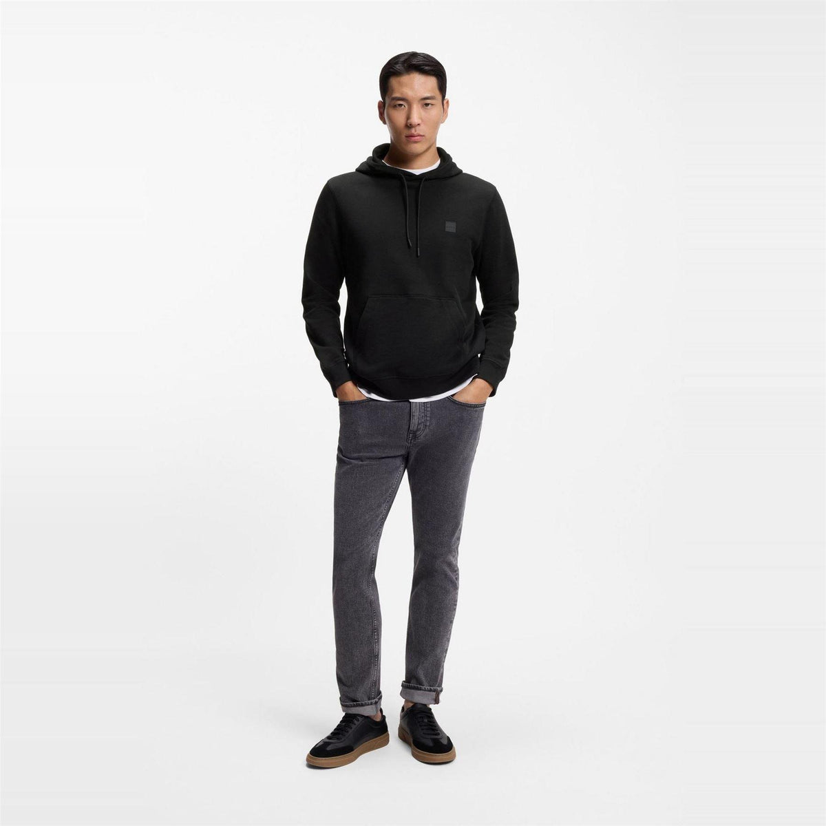 Jet Black - Pack Shot - Boss Mens Wetalk Pullover Hoodie