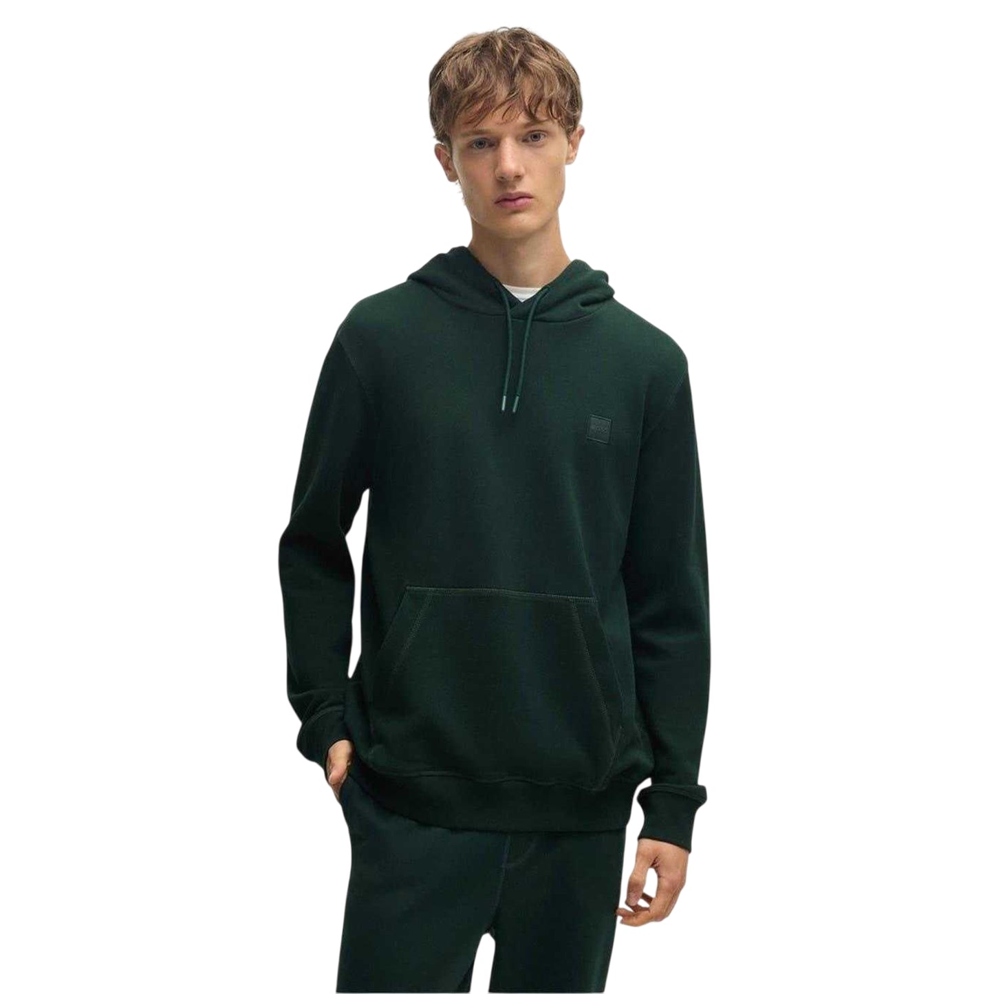 Green - Side - Boss Mens Wetalk Pullover Hoodie
