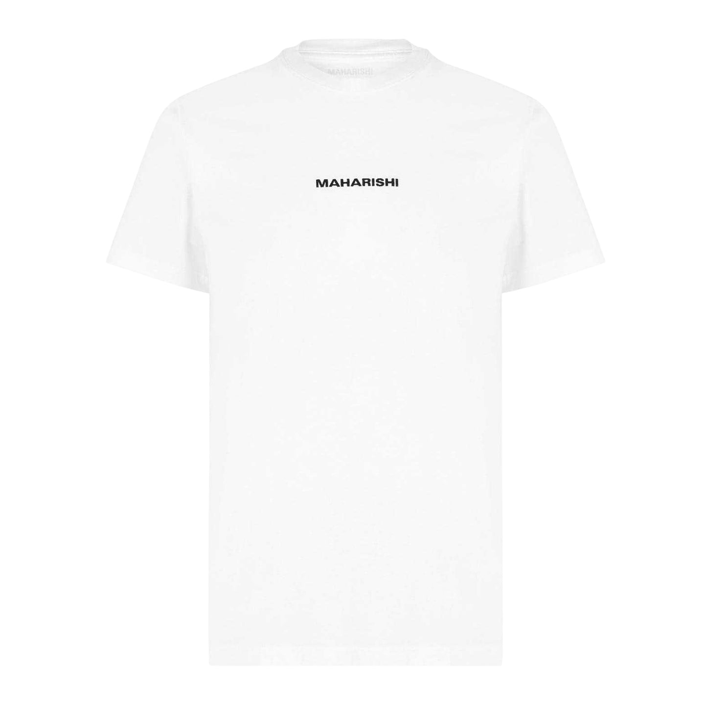 White - Front - Maharishi Unisex Adult Miltype Embroidered Organic Cotton T-Shirt