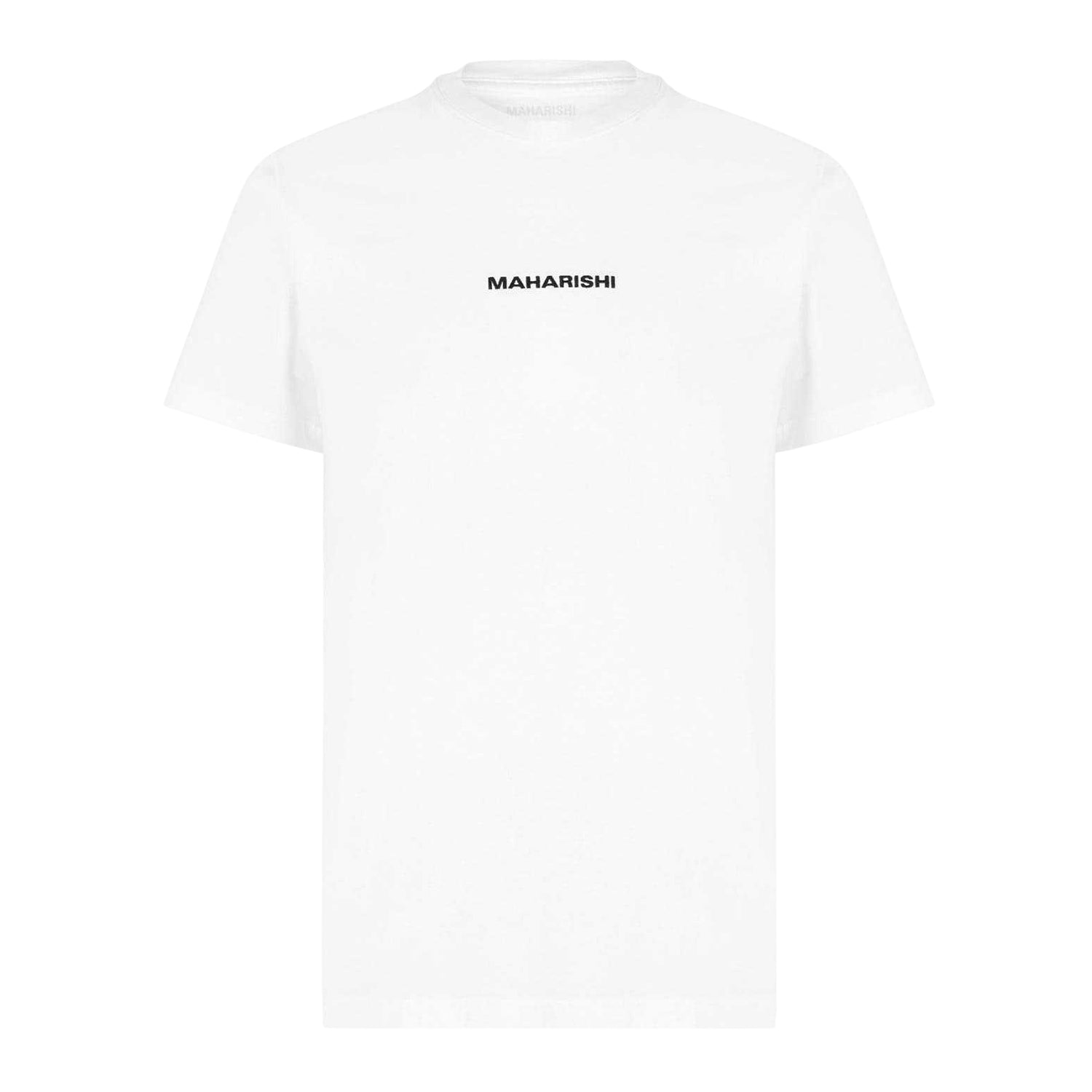 White - Front - Maharishi Unisex Adult Miltype Embroidered Organic Cotton T-Shirt