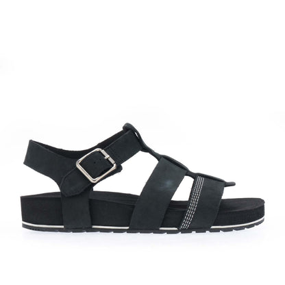 Black - Back - Timberland Womens-Ladies Malibu Waves 2.0 Fisherman Leather Sandals