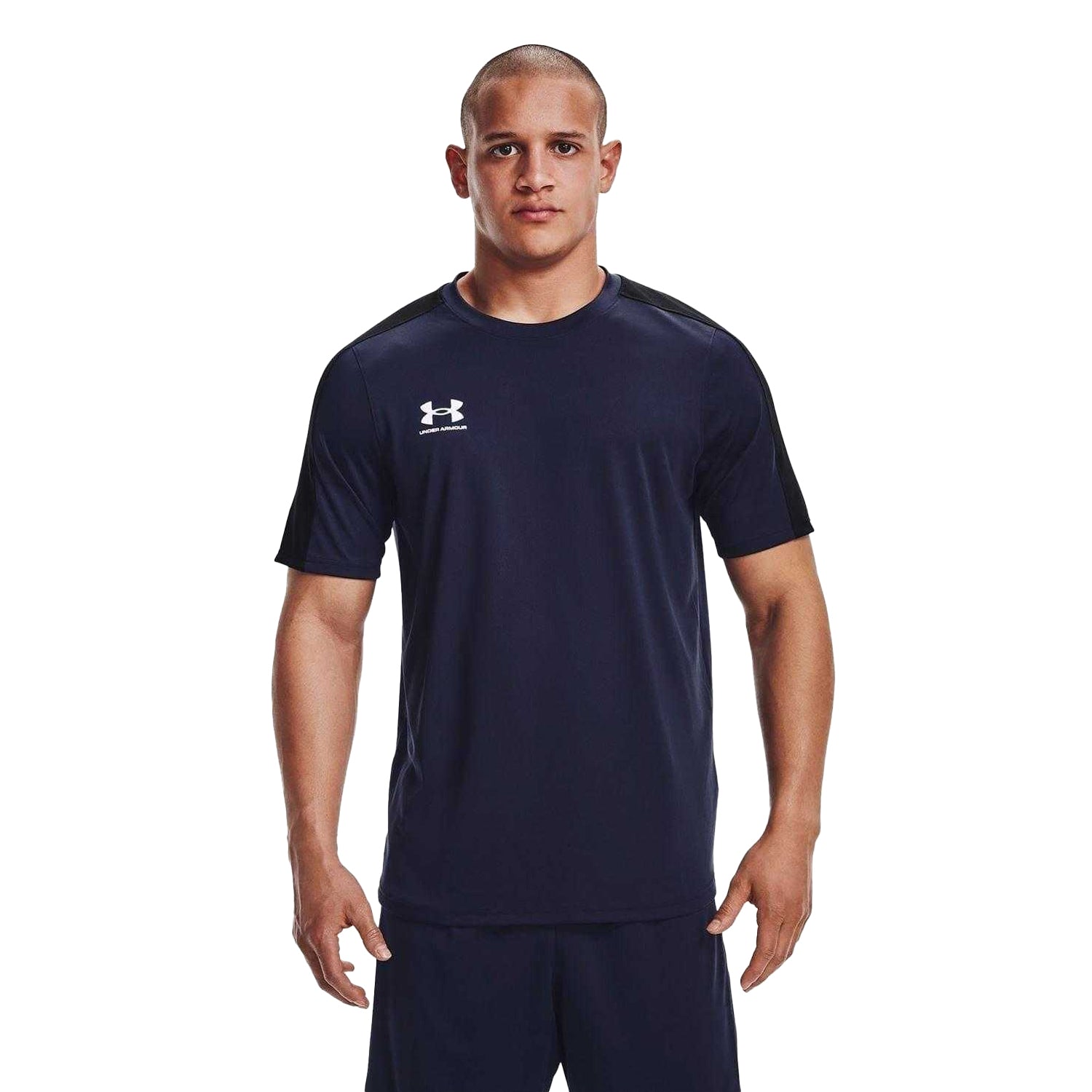 Navy-White - Side - Under Armour Mens Challenger Training Top