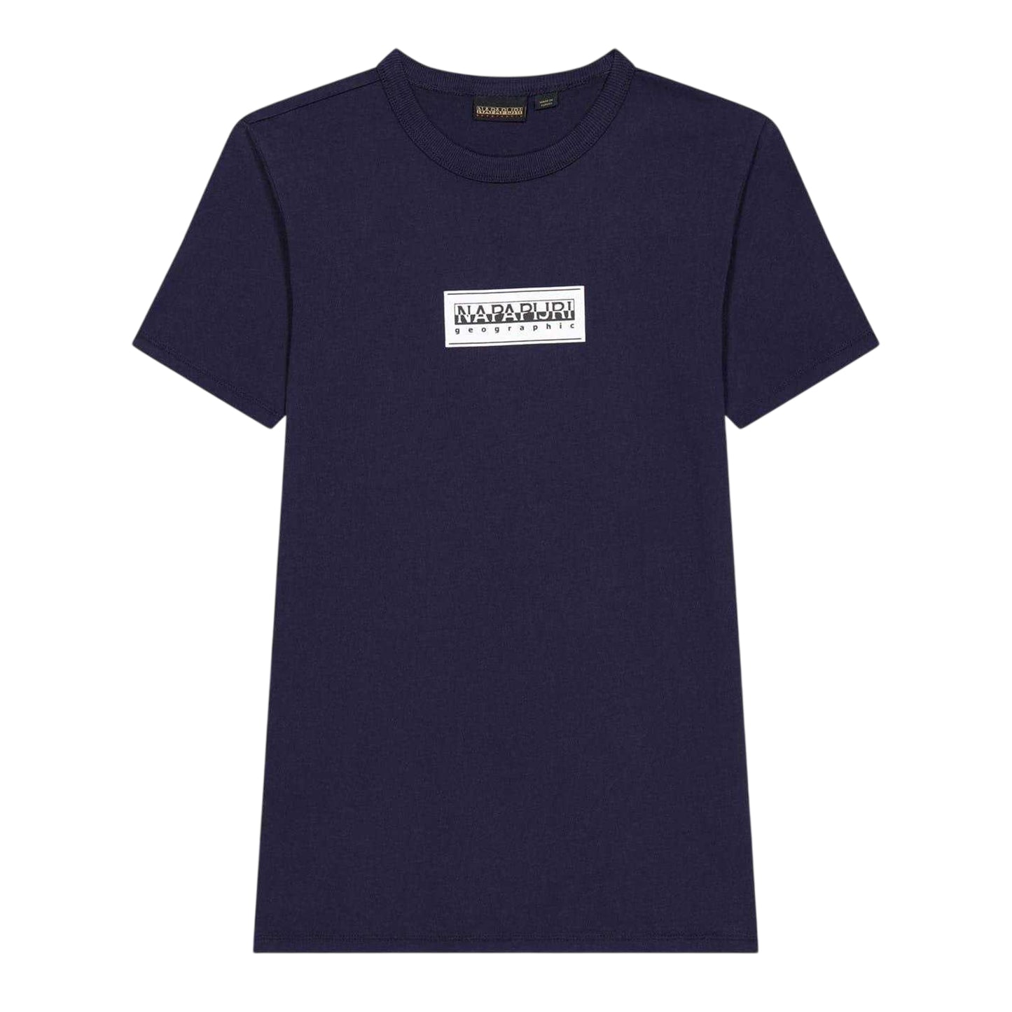 Marine Blue - Front - Napapijri Childrens-Kids Crew Neck Regular T-Shirt
