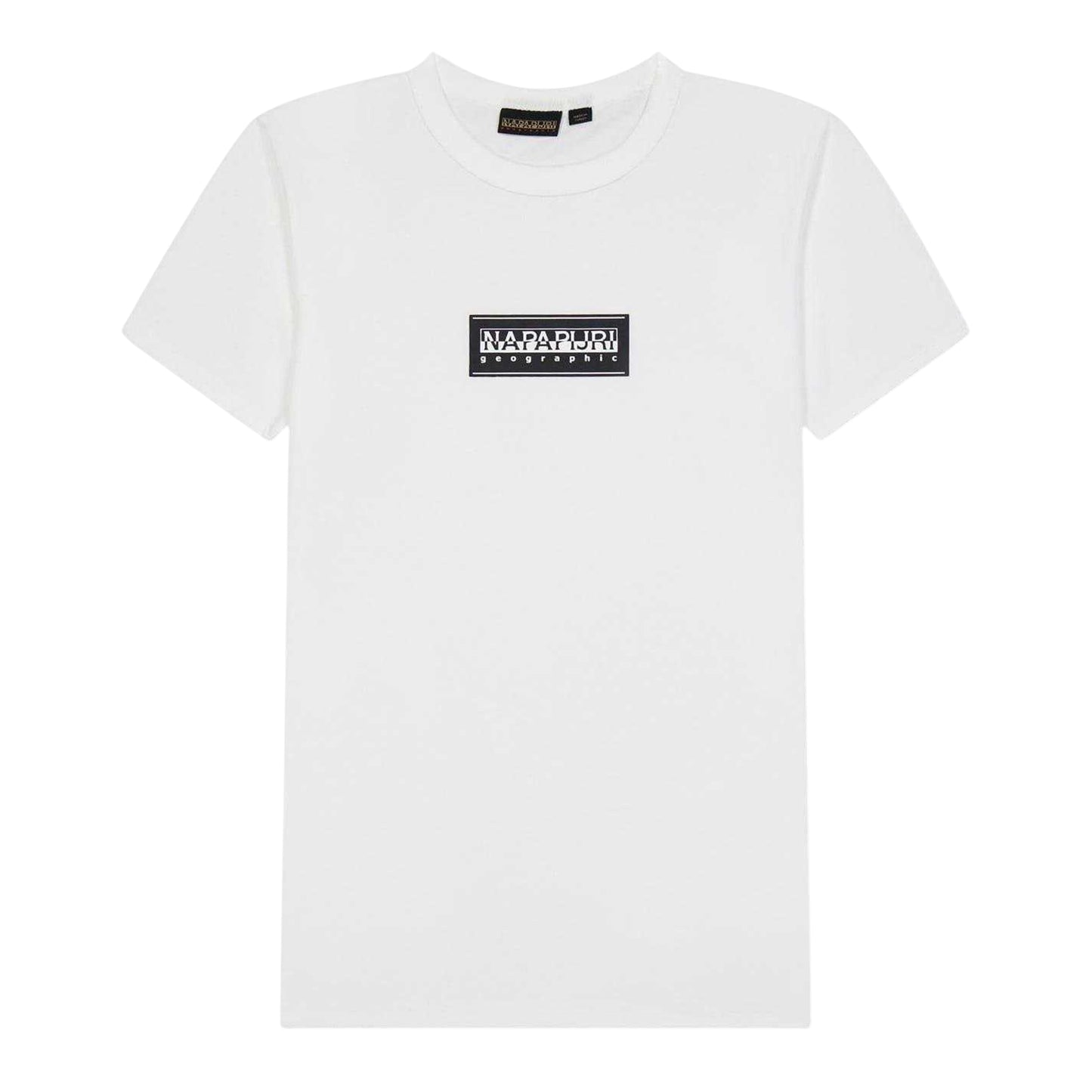 White - Front - Napapijri Childrens-Kids Crew Neck Regular T-Shirt