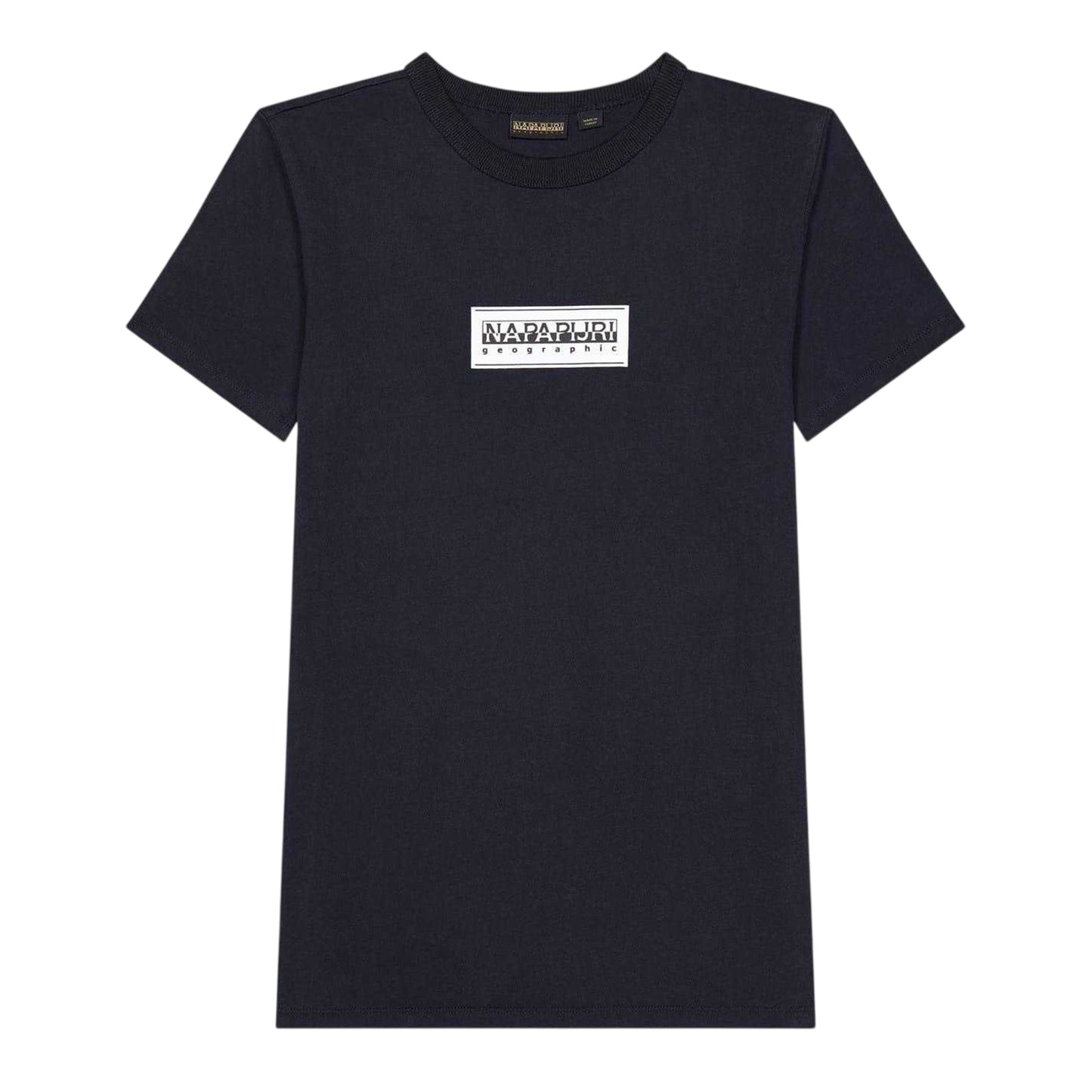 Black - Front - Napapijri Childrens-Kids Crew Neck Regular T-Shirt