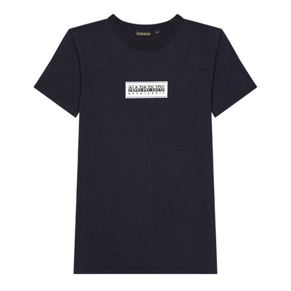 Black - Front - Napapijri Childrens-Kids Crew Neck Regular T-Shirt