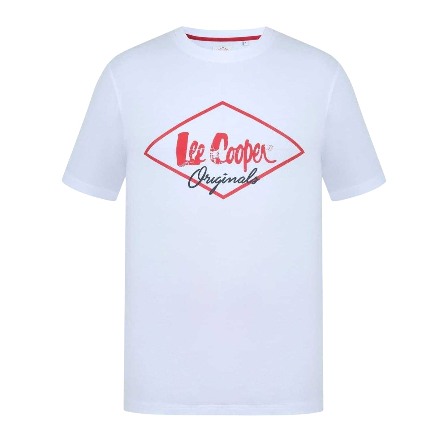 Red - Pack Shot - Lee Cooper Mens Originals Logo T-Shirt