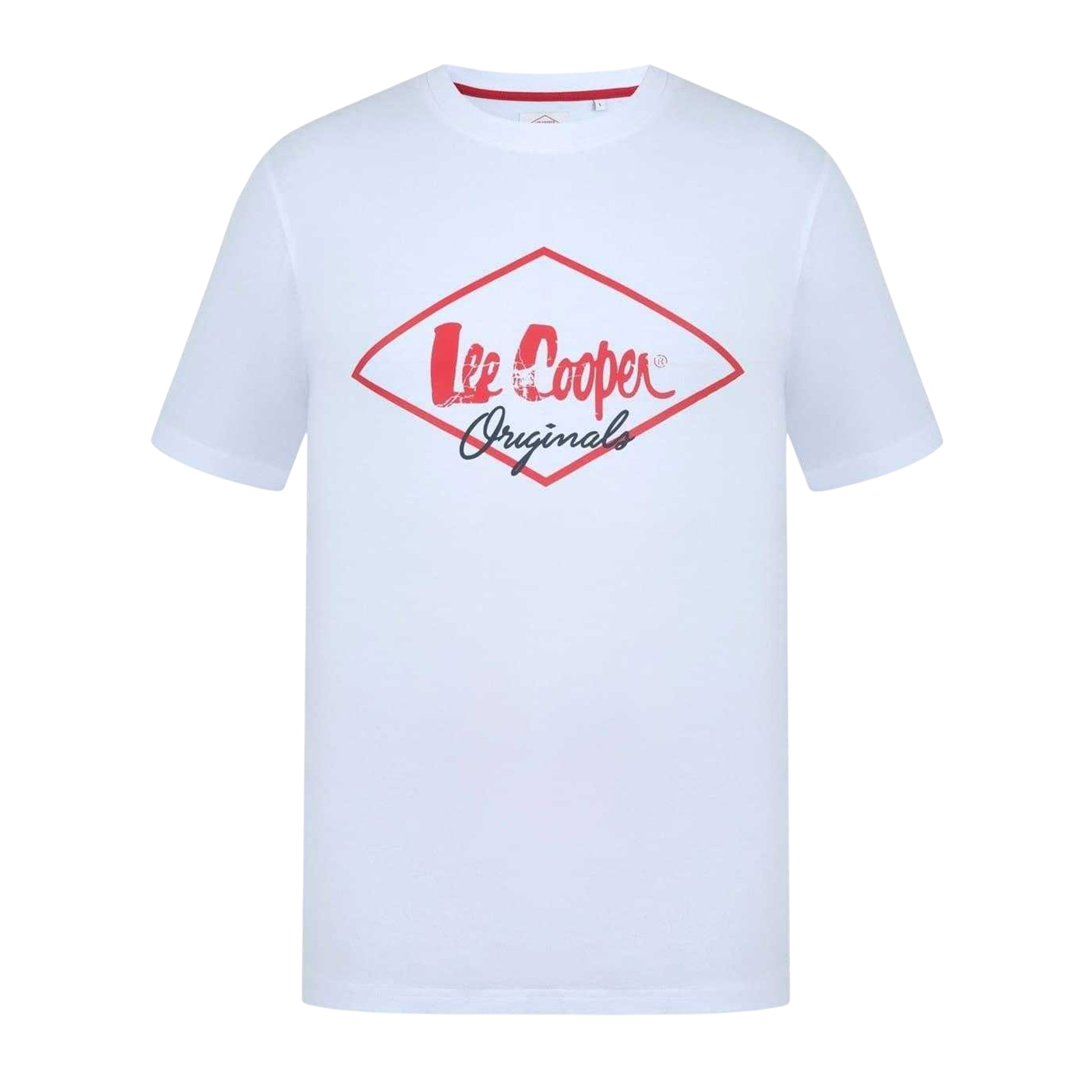 Red - Pack Shot - Lee Cooper Mens Originals Logo T-Shirt