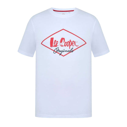 Red - Pack Shot - Lee Cooper Mens Originals Logo T-Shirt