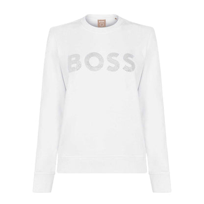 White - Front - Boss Womens-Ladies Logo Sweatshirt