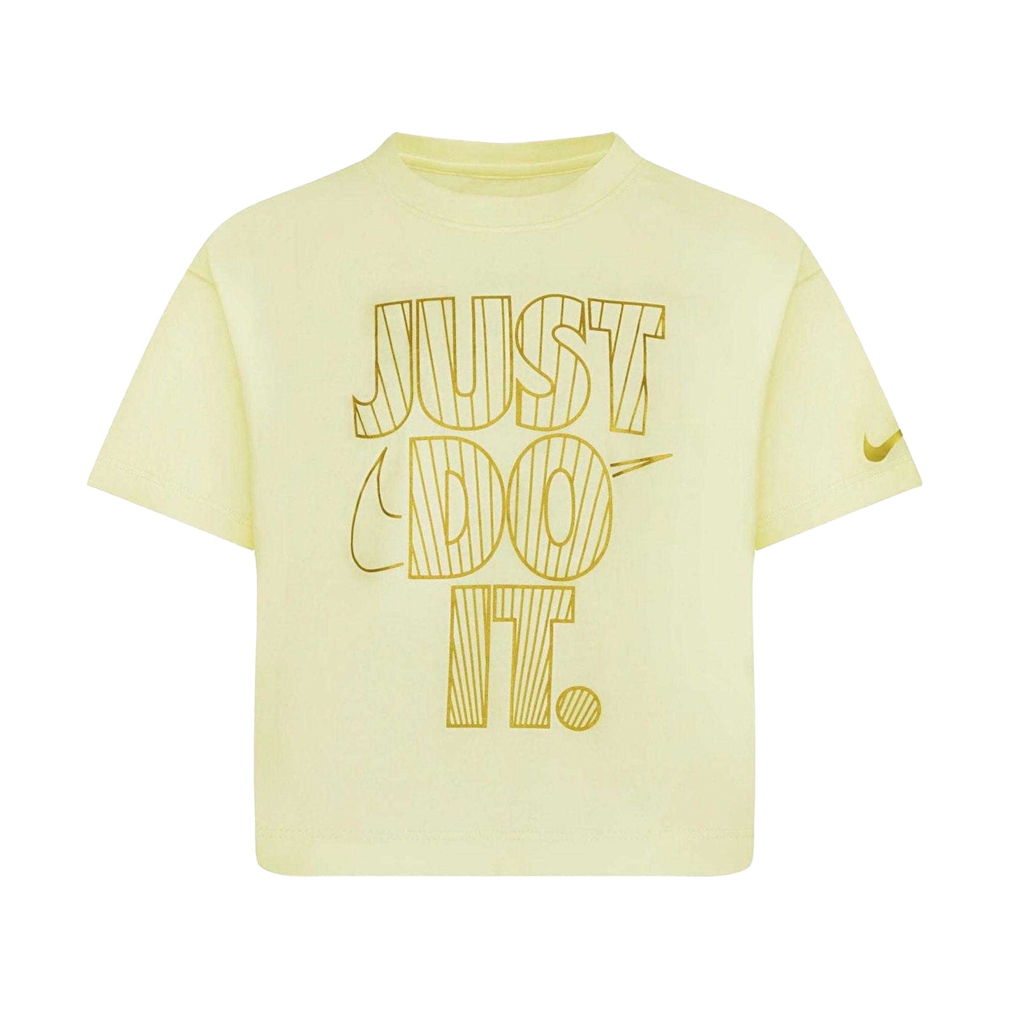 Cream - Front - Nike Girls Just Do It Boxy T-Shirt
