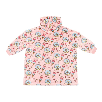 Cream - Back - Star Girls Oversized Blanket Hoodie