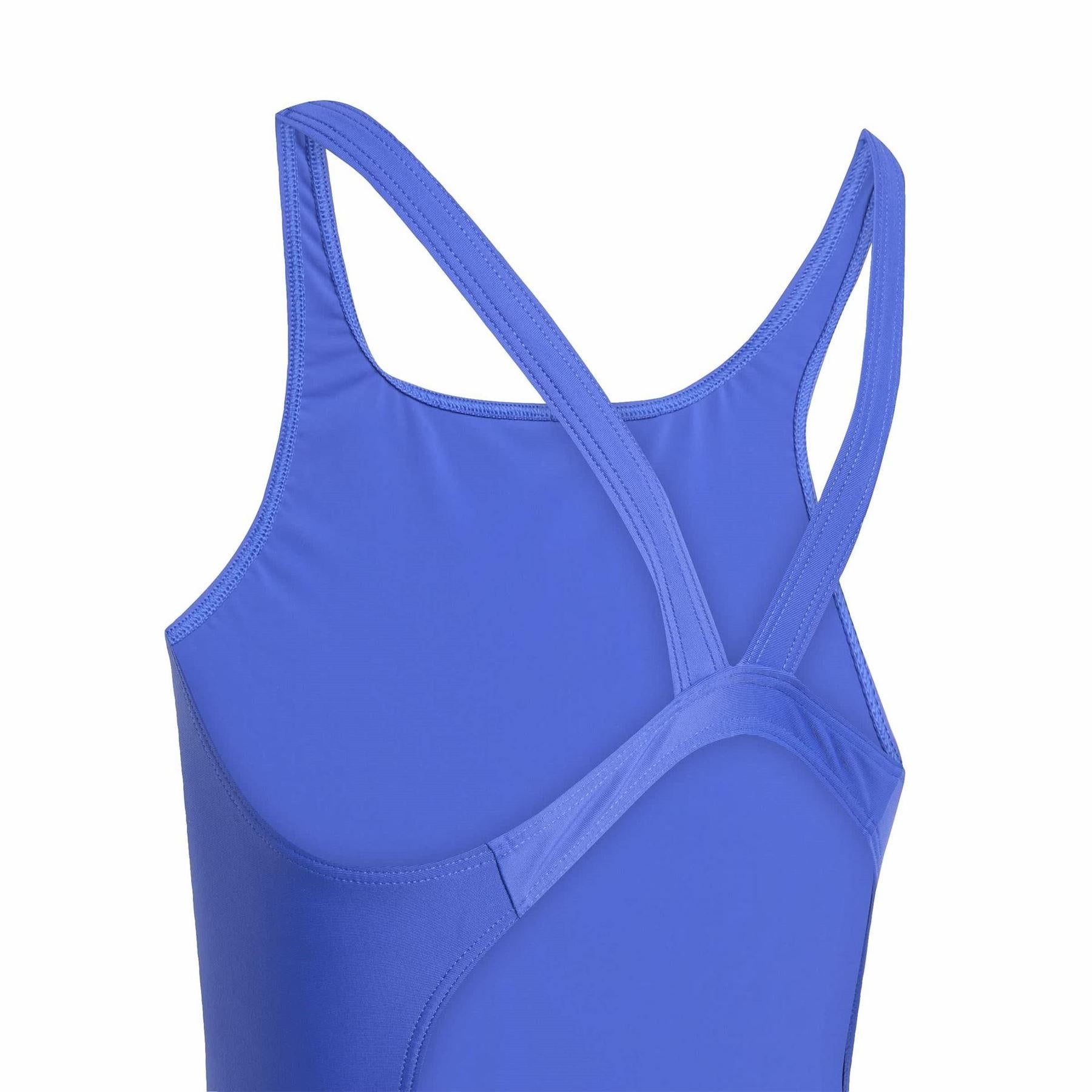 Lucid Blue - Lifestyle - Adidas Girls Small Logo Racerback One Piece Swimsuit