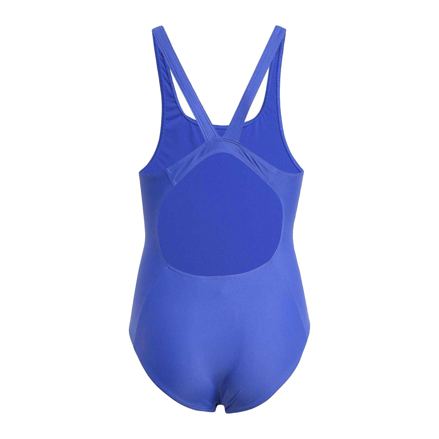 Lucid Blue - Back - Adidas Girls Small Logo Racerback One Piece Swimsuit