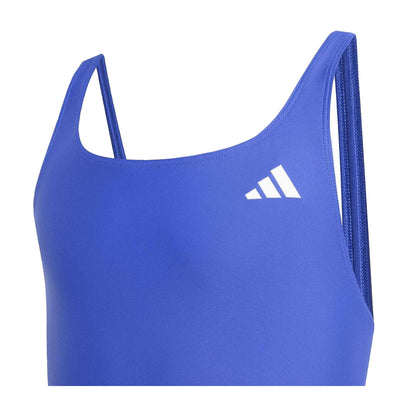 Black-White - Lifestyle - Adidas Girls Small Logo Racerback One Piece Swimsuit
