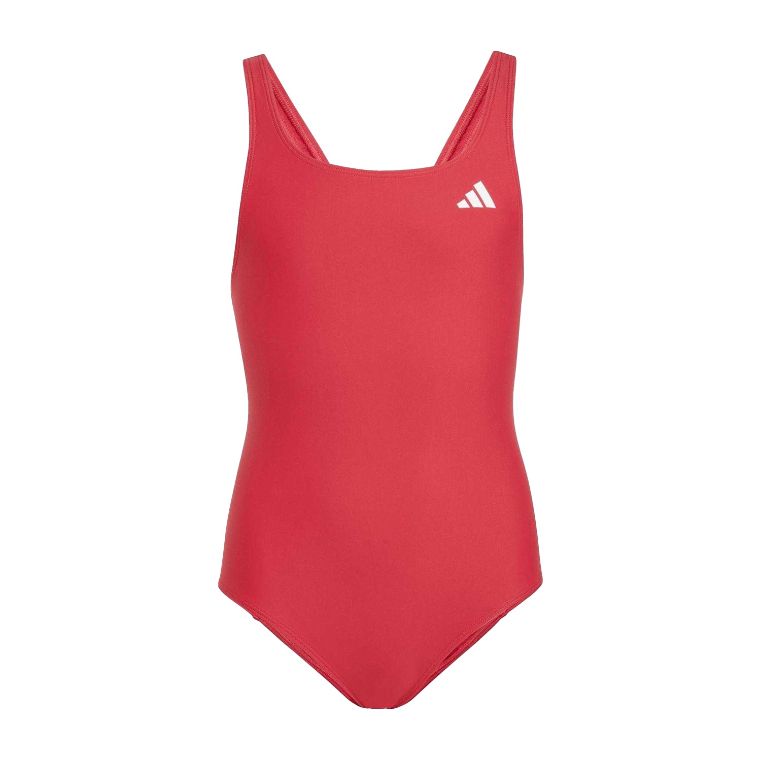 Black-White - Pack Shot - Adidas Girls Small Logo Racerback One Piece Swimsuit