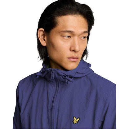 Deep Indigo - Side - Lyle & Scott Mens Full Zip Hooded Jacket