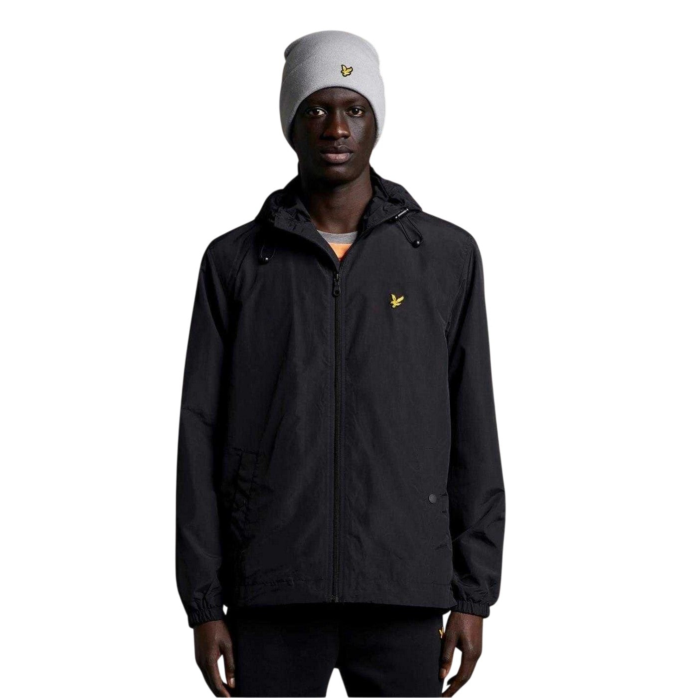 Jet Black - Front - Lyle & Scott Mens Full Zip Hooded Jacket