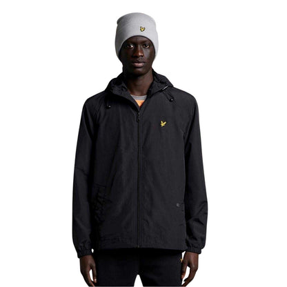Jet Black - Front - Lyle & Scott Mens Full Zip Hooded Jacket