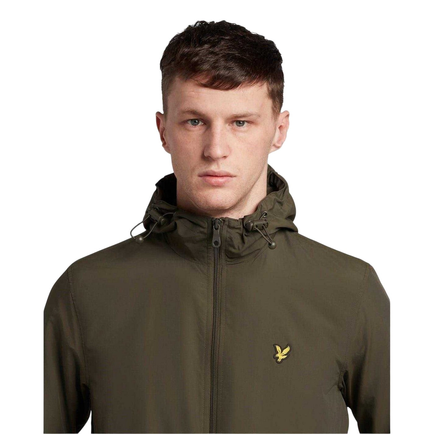 Olive - Side - Lyle & Scott Mens Full Zip Hooded Jacket