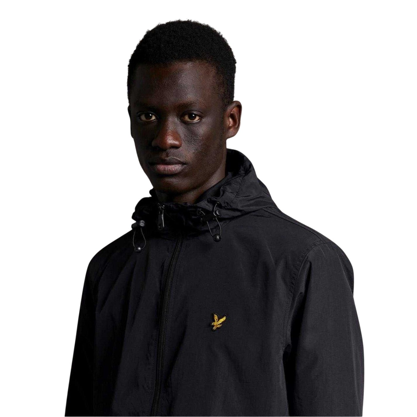 Jet Black - Side - Lyle & Scott Mens Full Zip Hooded Jacket