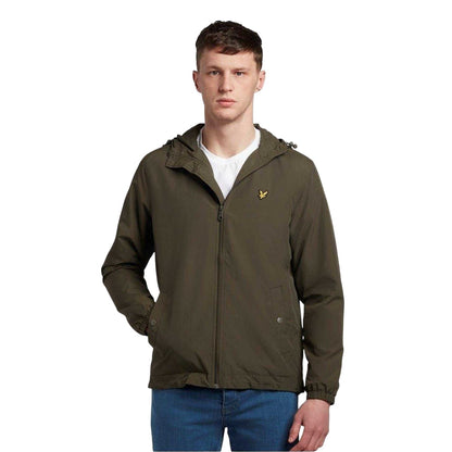 Olive - Lifestyle - Lyle & Scott Mens Full Zip Hooded Jacket