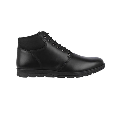 Black - Side - Firetrap Mens Leather Ankle Boots
