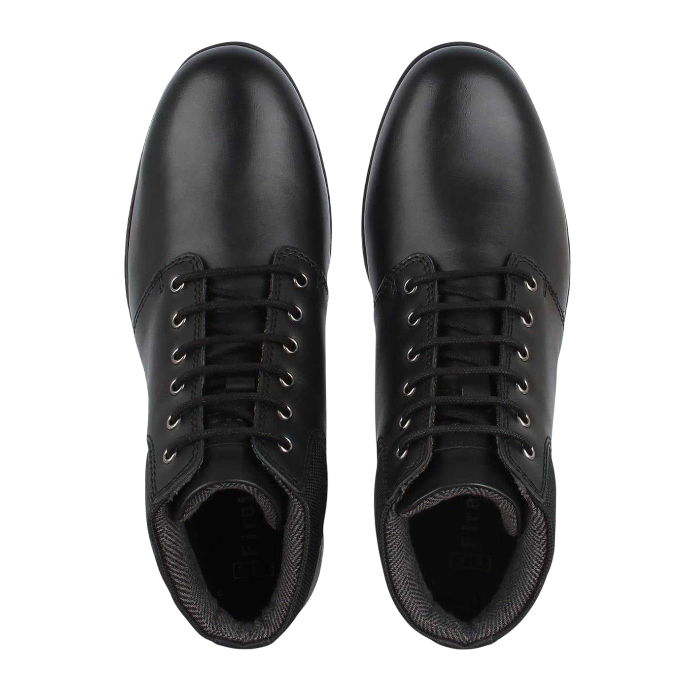 Black - Pack Shot - Firetrap Mens Leather Ankle Boots
